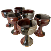 Set of 6 Pottery Goblets, Sku 033013