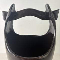 Decorative Vase with Handle, Cast in Resin, Ornate Design, Sku: 033205