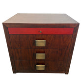 Chest of Drawers/Nightstands Bolier & Co. Decca Home Large Rectangle Drawer pulls & Slim Red Drawer, Sku 033235