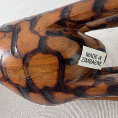 Hand Carved and Painted Wood Giraffe from Zimbabwe, Sku: 033203