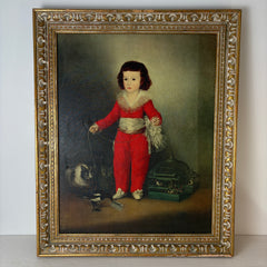 Boy in Red, Oil Painting on Canvas, Reproduction by Francisco Goya, Framed, Sku: 033138