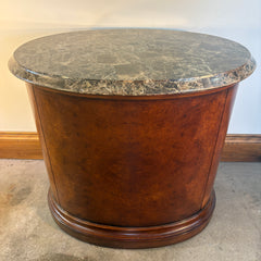 Thomasville Marble Top Oval Three Drawer Chest, Sku 033267