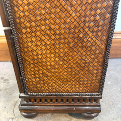 Tall Animal Themed 10 Door Cabinet with Woven Sides, Sku 033256