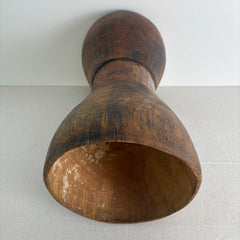 Vintage Tribal Wood Drum, Hand Carved, Sku 033029