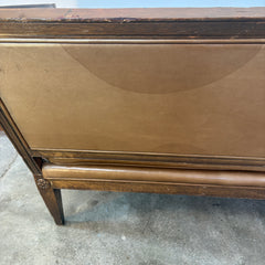 Mark David / Slifer Designs Brown Leather Settee Italian Regency Style, Sku 033232