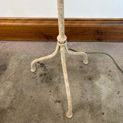 Ethan Allen Metal Tripod Base Floor Lamp Mottled Champagne Finish, Shade Sold Separately Sku 033102