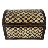 Camelback Hinged Box, Bone Inlay, Velvet Interior, Sku: 033199
