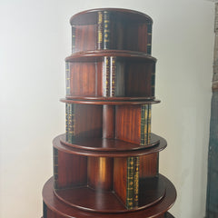 Thomasville Round Rotating Bookcase with Claw Feet, Sku 033248