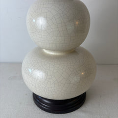 Ceramic Gourd Table Lamp With Crackle Finish, Sku 033146