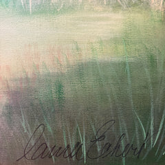 Laura Eckert Painting on Canvas, Trees and Outbuilding, Sku: 033137