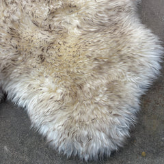 4 Pelt Brown Tipped Sheep Skin Rug, Sku 033239