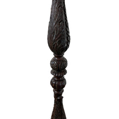 Faux Bronze Floor Lamp with Carved Detail, Sku 033118