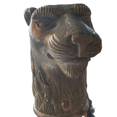 Antique French Sedan Chair Converted to Coffee Table, Wood Metal, Glass, Sku 032977