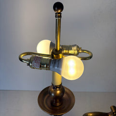 Chapman and Meyers Antique Brass Off-set Table Lamp, Sku 033040