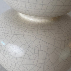 Ceramic Gourd Table Lamp With Crackle Finish, Sku 033146