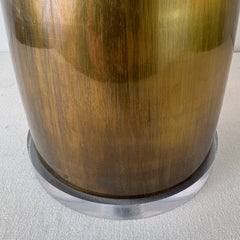 Brass Table Lamp from India with Lucite Base, Sku: 033148