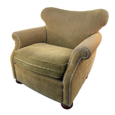 Milling Road, Division of Baker Gold Chenille Ribbed Fabric and Nailhead Detail Armchair, Sku 033228