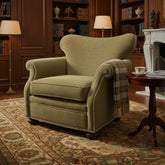 Milling Road, Division of Baker Gold Chenille Ribbed Fabric, Nailhead Detail Armchair, Sku 033228