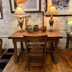 Wood Trestle Table with Two Pull-Out Leaves, sku: 032936