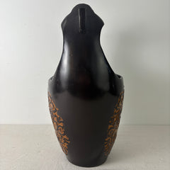 Decorative Vase with Handle, Cast in Resin, Ornate Design, Sku: 033205