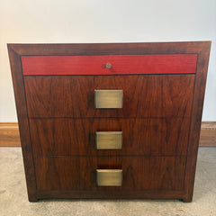 Chest of Drawers/Nightstands Bolier & Co. Decca Home Large Rectangle Drawer pulls & Slim Red Drawer, Sku 033235