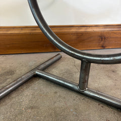 Pair Leather Chairs, Afra and Tobia Scarpa for Benetton, Steel Frame, Brass Detail, Sku: 032993