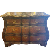 Leather Chassis Bombay Style Chest Marble Top, Sku: 033271
