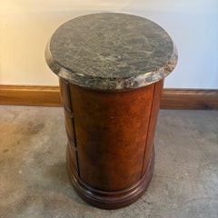 Thomasville Marble Top Oval Three Drawer Chest, Sku 033267