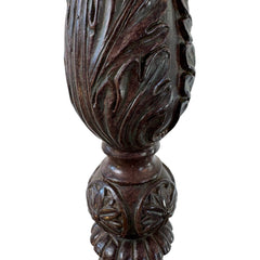 Faux Bronze Floor Lamp with Carved Detail, Sku 033118