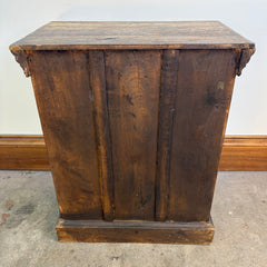 Primitive Wood Cabinet with Distressed Paint, Blue Doors, Sku 033024