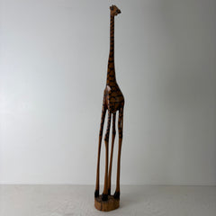 Hand Carved and Painted Wood Giraffe from Zimbabwe, Sku: 033203