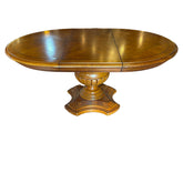 Oval Top Parquet Detail Single Pedestal Base 2 Legs, Sku: 033272