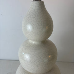 Ceramic Gourd Table Lamp With Crackle Finish, Sku 033146