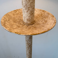 Ethan Allen Metal Tripod Base Floor Lamp Mottled Champagne Finish, Shade Sold Separately Sku 033102