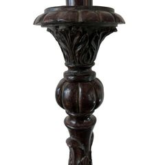Faux Bronze Floor Lamp with Carved Detail, Sku 033118