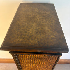 Tall Animal Themed 10 Door Cabinet with Woven Sides, Sku 033256