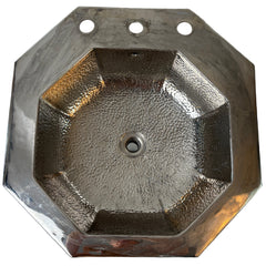 Hammered Nickel Sink Octagon, Under-mount #113, Sku 033049