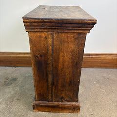 Primitive Wood Cabinet with Distressed Paint, Blue Doors, Sku 033024