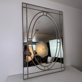 Pottery Barn Mirror Silver Beaded Detail, Sku: 032960