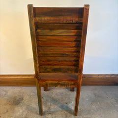 Shutter Back Style Side Chairs Primitive Reclaimed Wood, Handcrafted, Set of 4, Sku 033261
