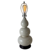Ceramic Gourd Table Lamp With Crackle Finish, Sku 033146
