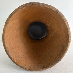 Vintage Tribal Wood Drum, Hand Carved, Sku 033029