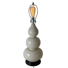 Ceramic Gourd Table Lamp With Crackle Finish, Sku 033146