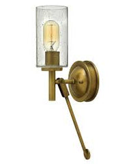 Hinkley Collier Single Light Wall Sconce, Cylinder Glass Shade