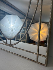 Pottery Barn Mirror Silver Beaded Detail, Sku: 032960