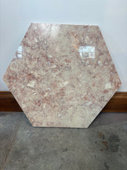 Curio Cabinet, Hexagon, Three Shelves, Beveled Glass with Lighting, Sku: 032967