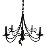 Stone County Ironworks / Urban Forge 4 Arm Chandelier "Jacksonport" Artisan Created,  Black, Sku: 032979