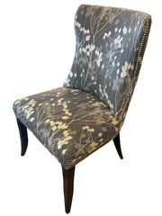 Precedent Dining Chairs, Nail Head Detail, Gray Flower Pod Upholstery, Set of 6, Sku 033032