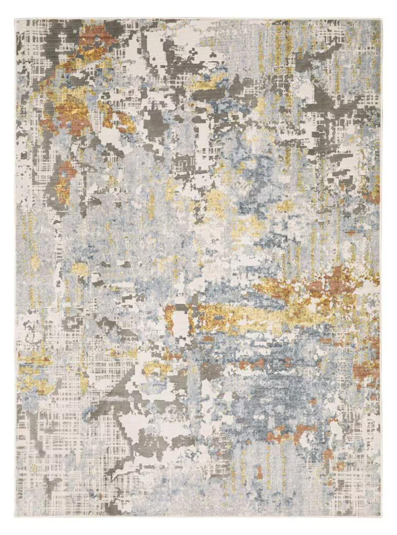 Patterned rug on a website page with 'nfm.com' URL.