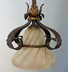 Fine Art Lamps Pendent Light, Ornate, Frosted Shade, Sku: 033292